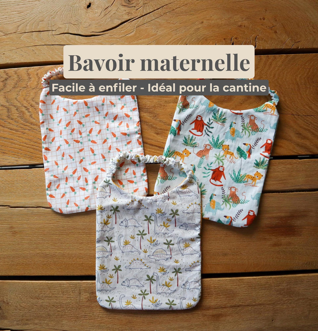 Bavoir maternelle tour de cou fait main