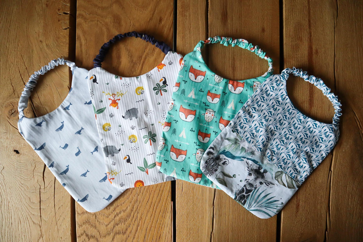 Lot bavoirs enfant personnalisable fait main