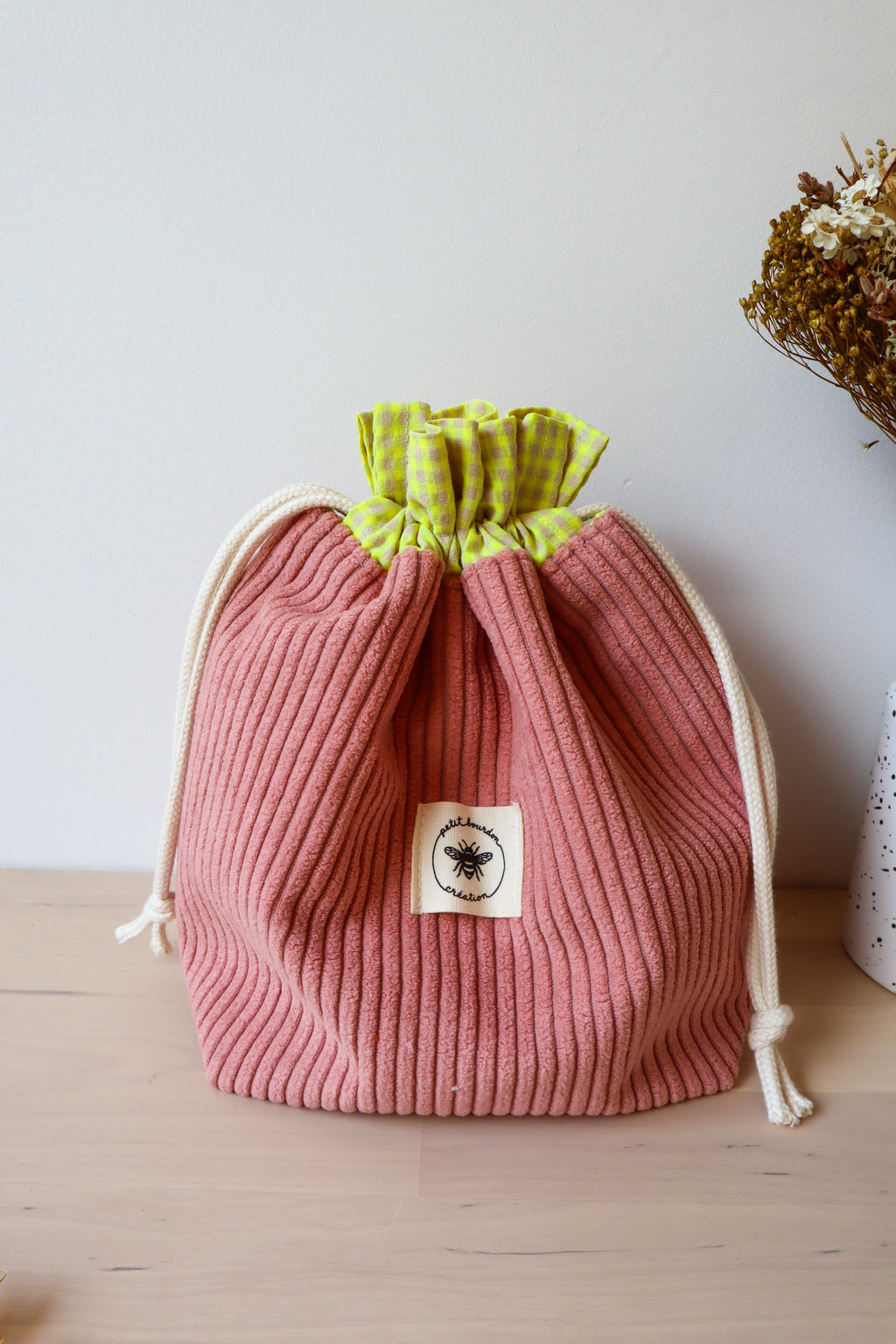 Pochette rangement bébé fait main