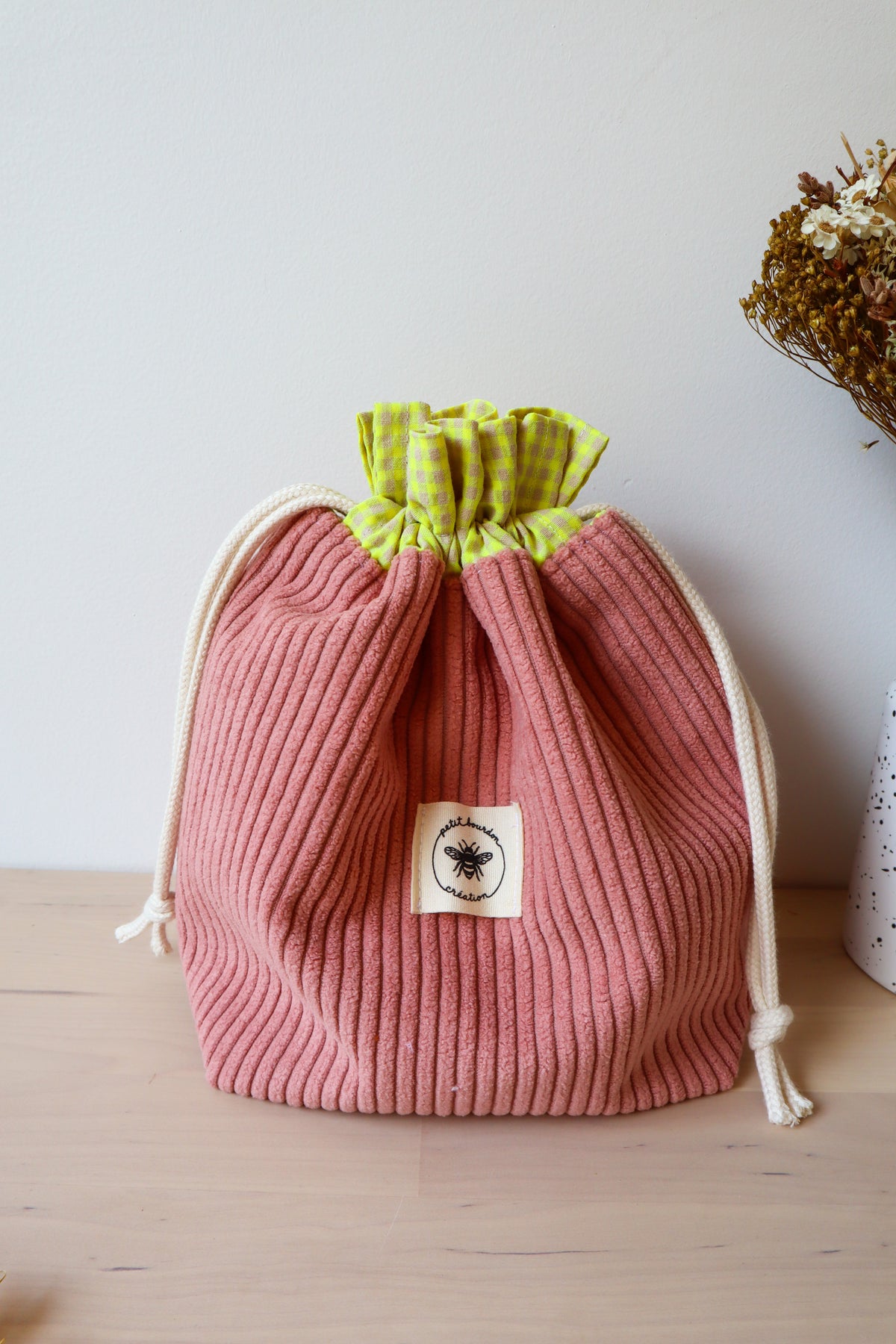 Pochette rangement bébé fait main