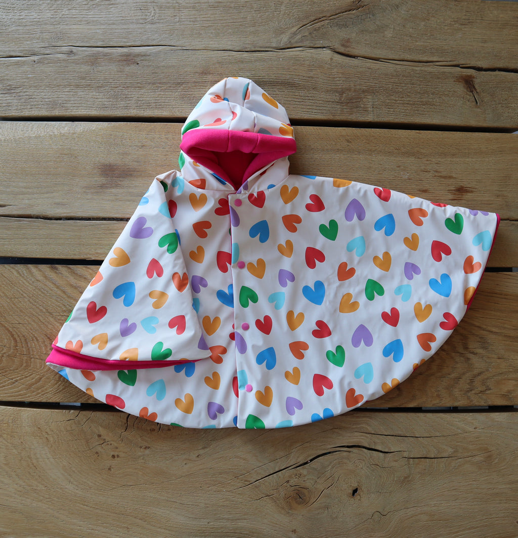 Cape imperméable bébé fille fait main