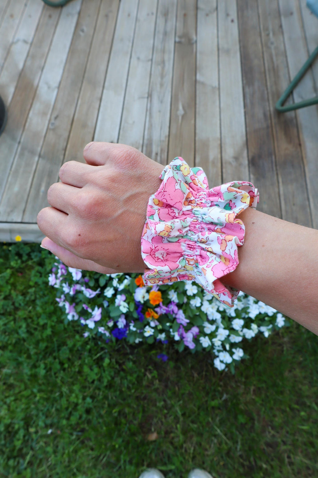 Chouchou manchette tissu fait main