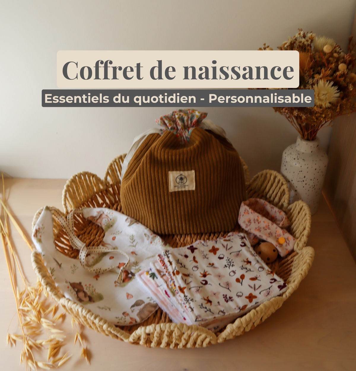 Coffret naissance personnalisable essentiels quotidien