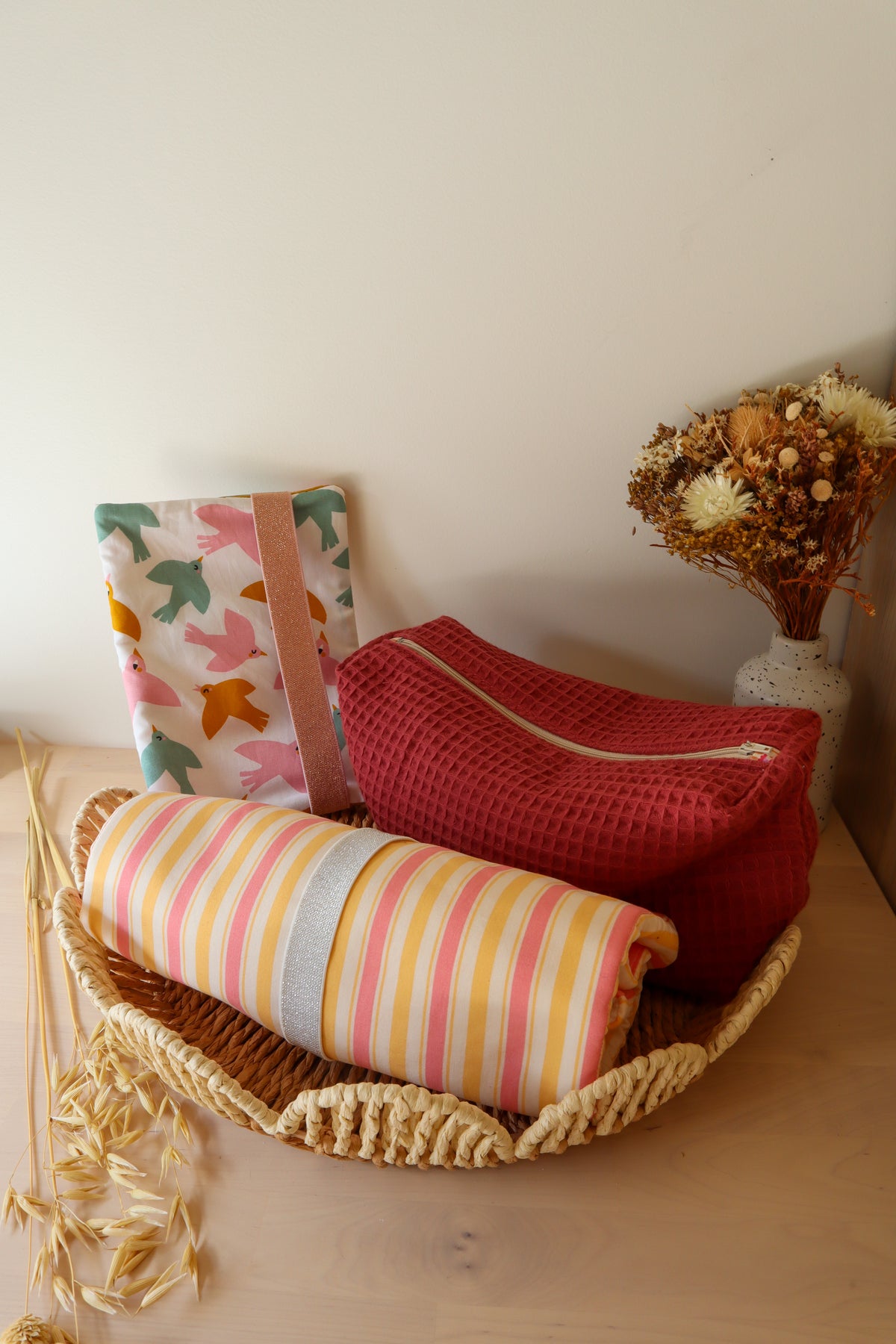 Coffret naissance rangement sac à langer fait main