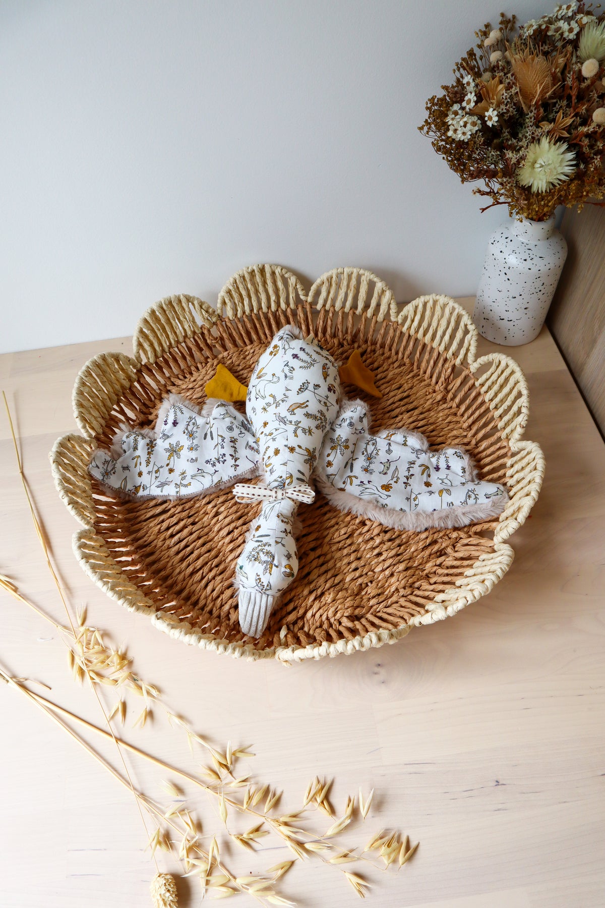 Doudou oie idée de cadeau de naissance pour bébé
