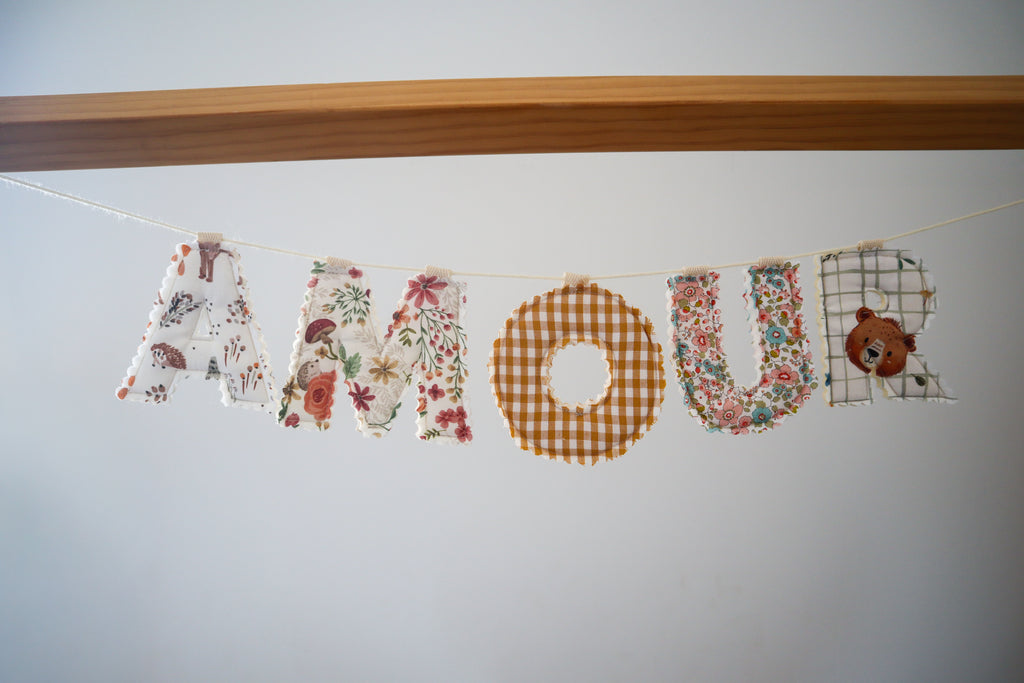 Lettres tissu personnalisées fait main