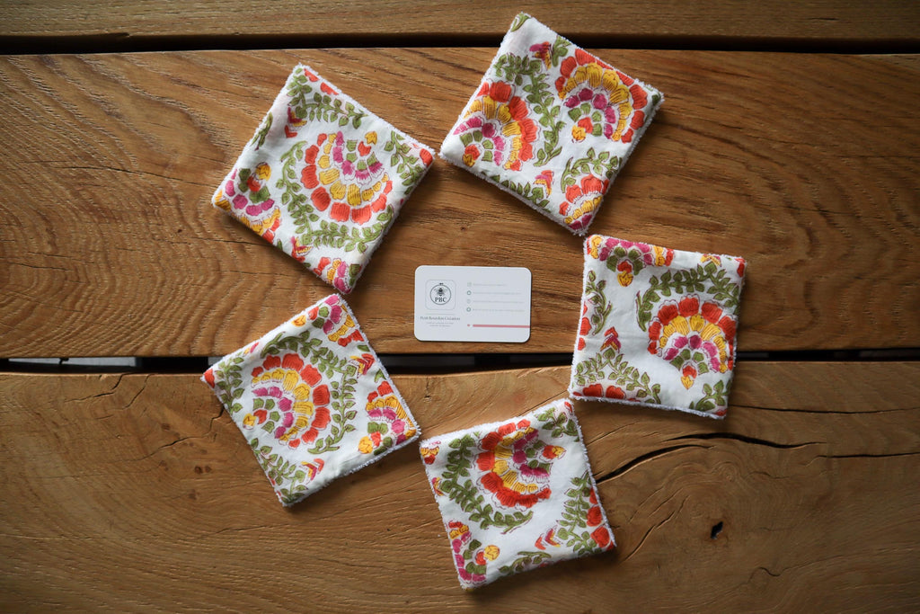 Lingettes éponge bambou fait main