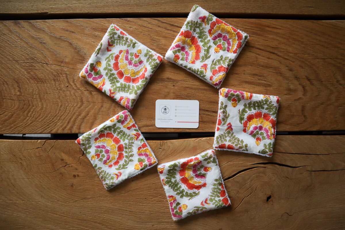 Lingettes éponge bambou fait main