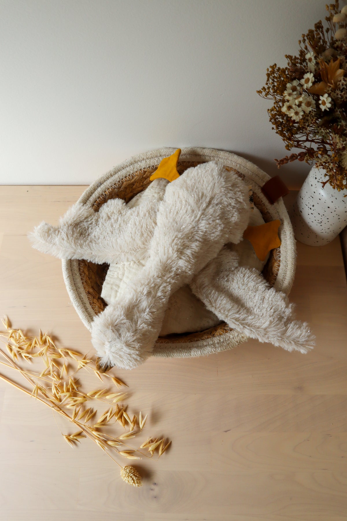 Peluche oie fait main pièce unique