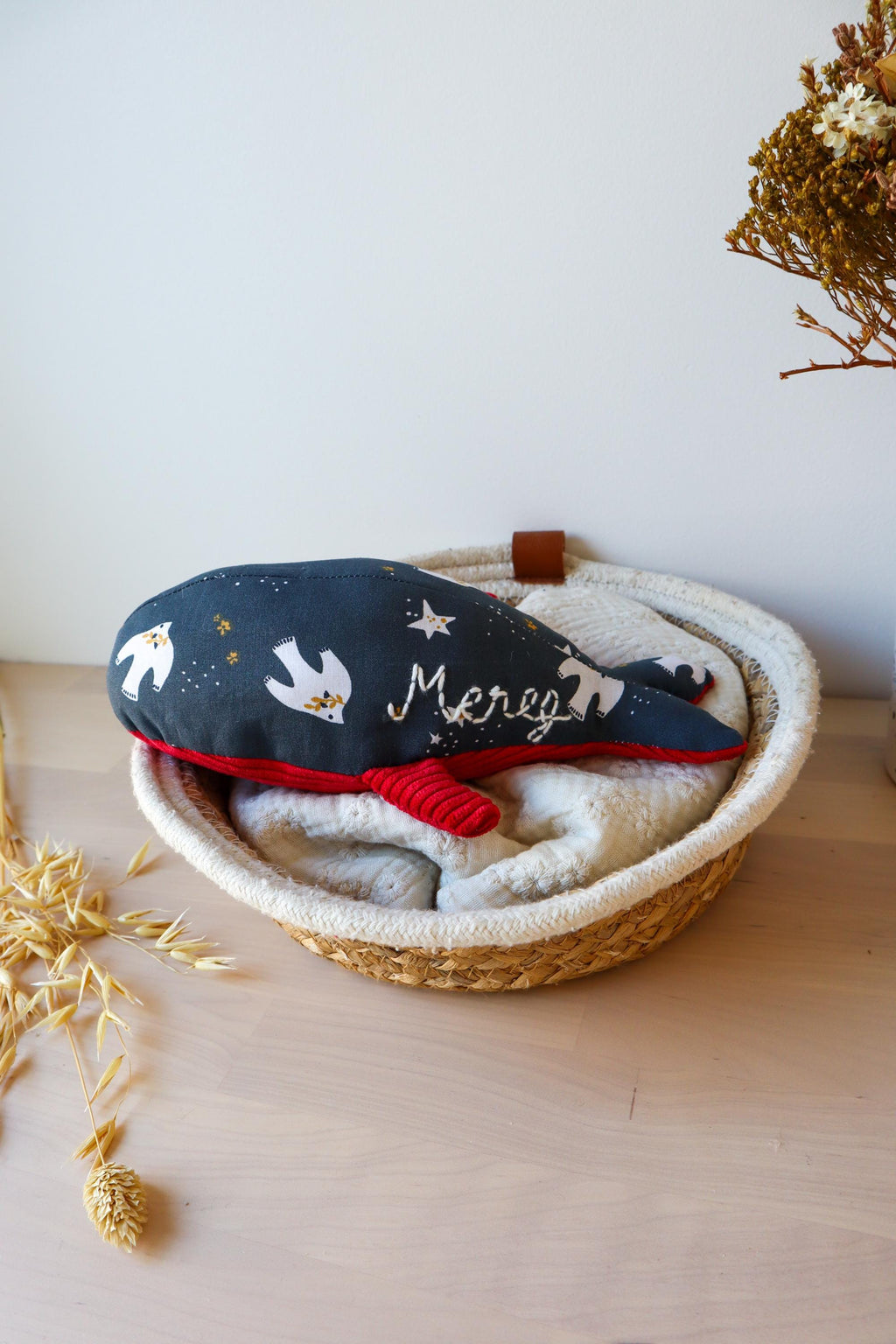 Peluche baleine bébé fait main