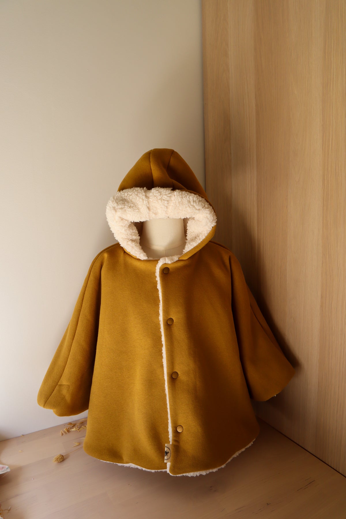 Cape poncho réversible bébé fait main