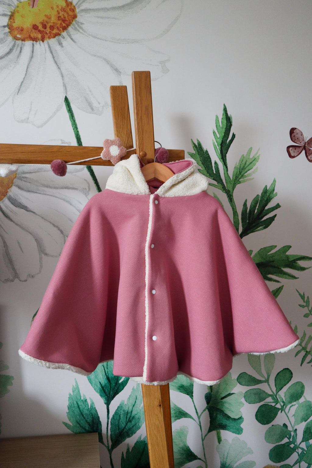 Poncho chaud bébé enfant fait main