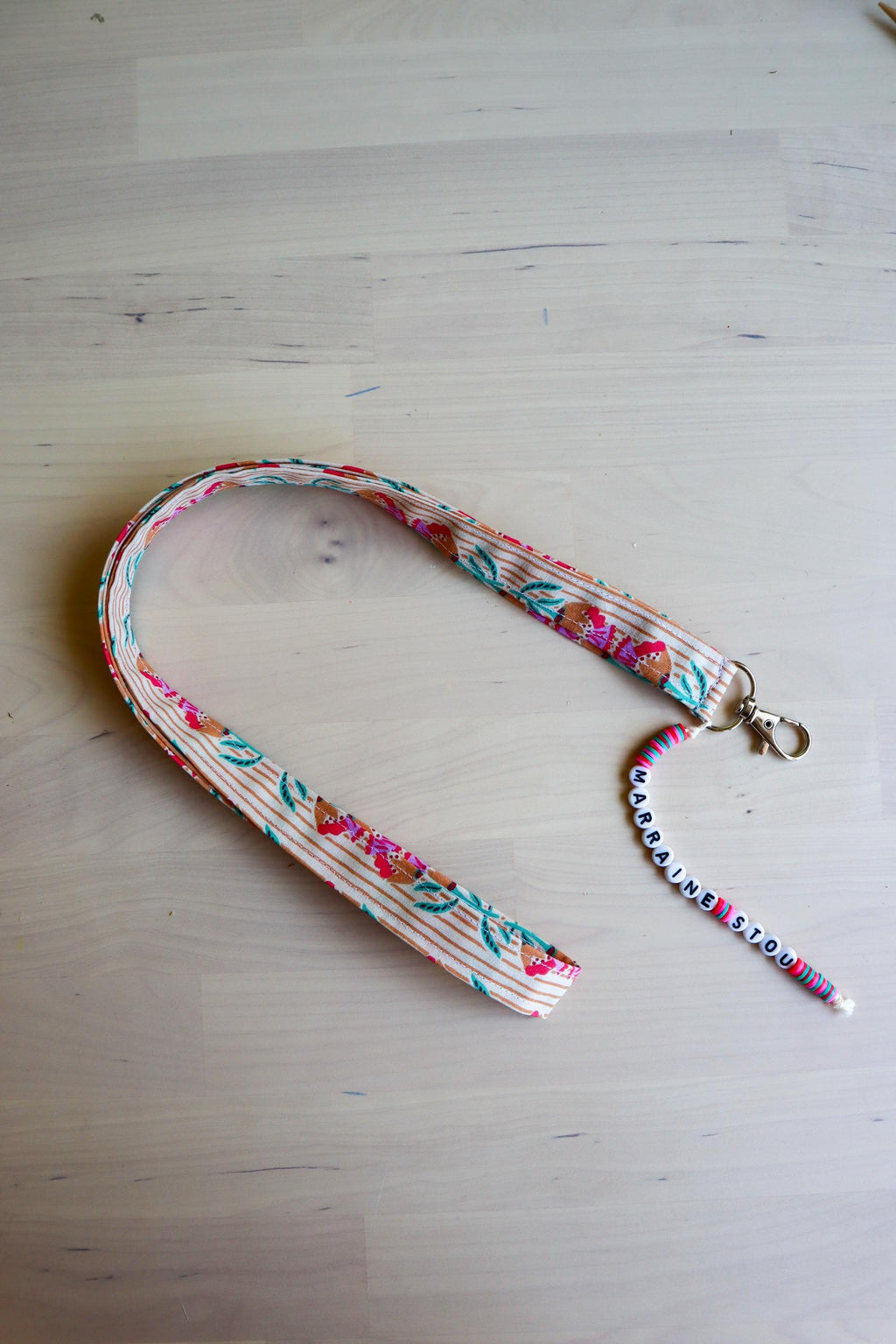 Porte-clés porte-badge personnalisable en tissu