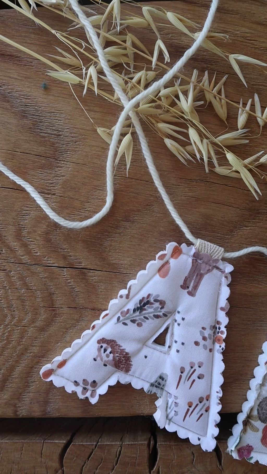 Guirlande prénom en tissu fait main – Décoration chambre bébé et enfant