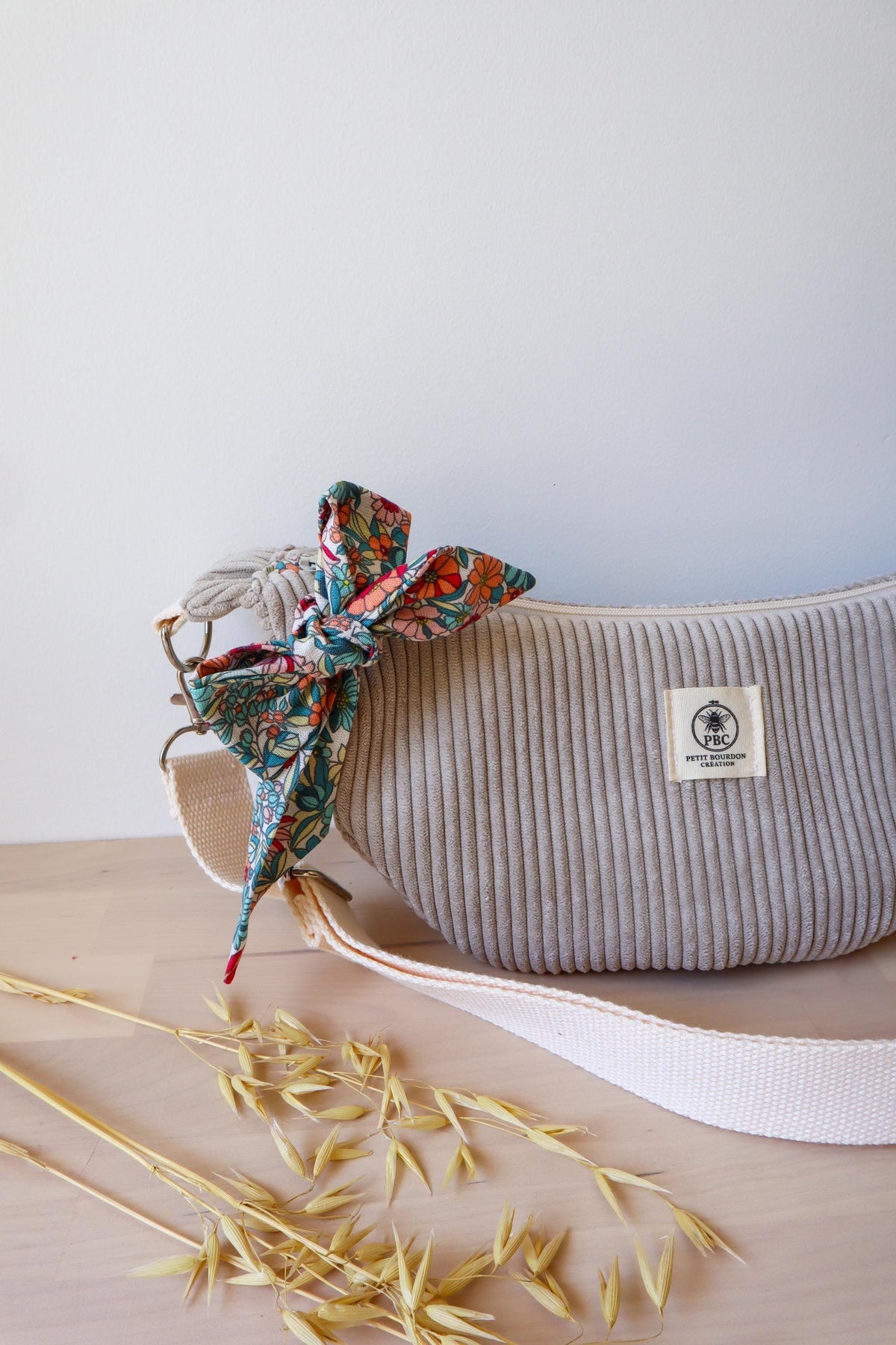 Sac bandoulière création textile fait main