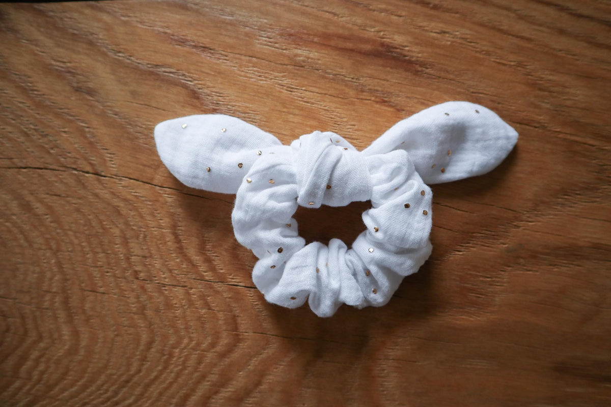 Scrunchie gaze de coton personnalisable