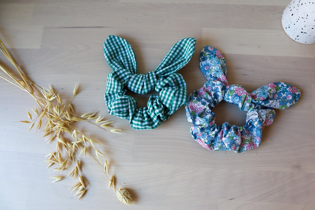 Scrunchie gaze de coton fait main
