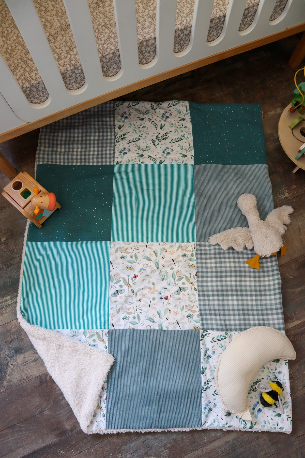 Tapis de jeux bébé fait main personnalisé