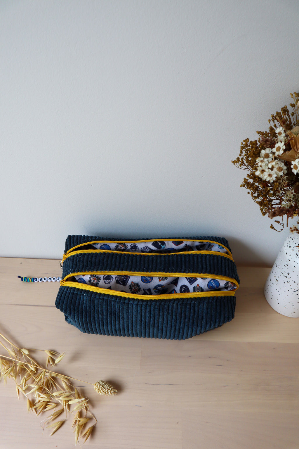 Trousse double compartiment avec prénom