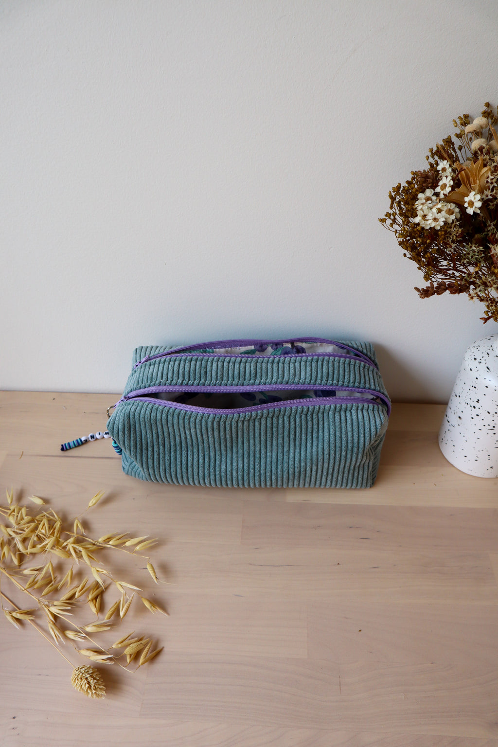 Trousse double velours personnalisable
