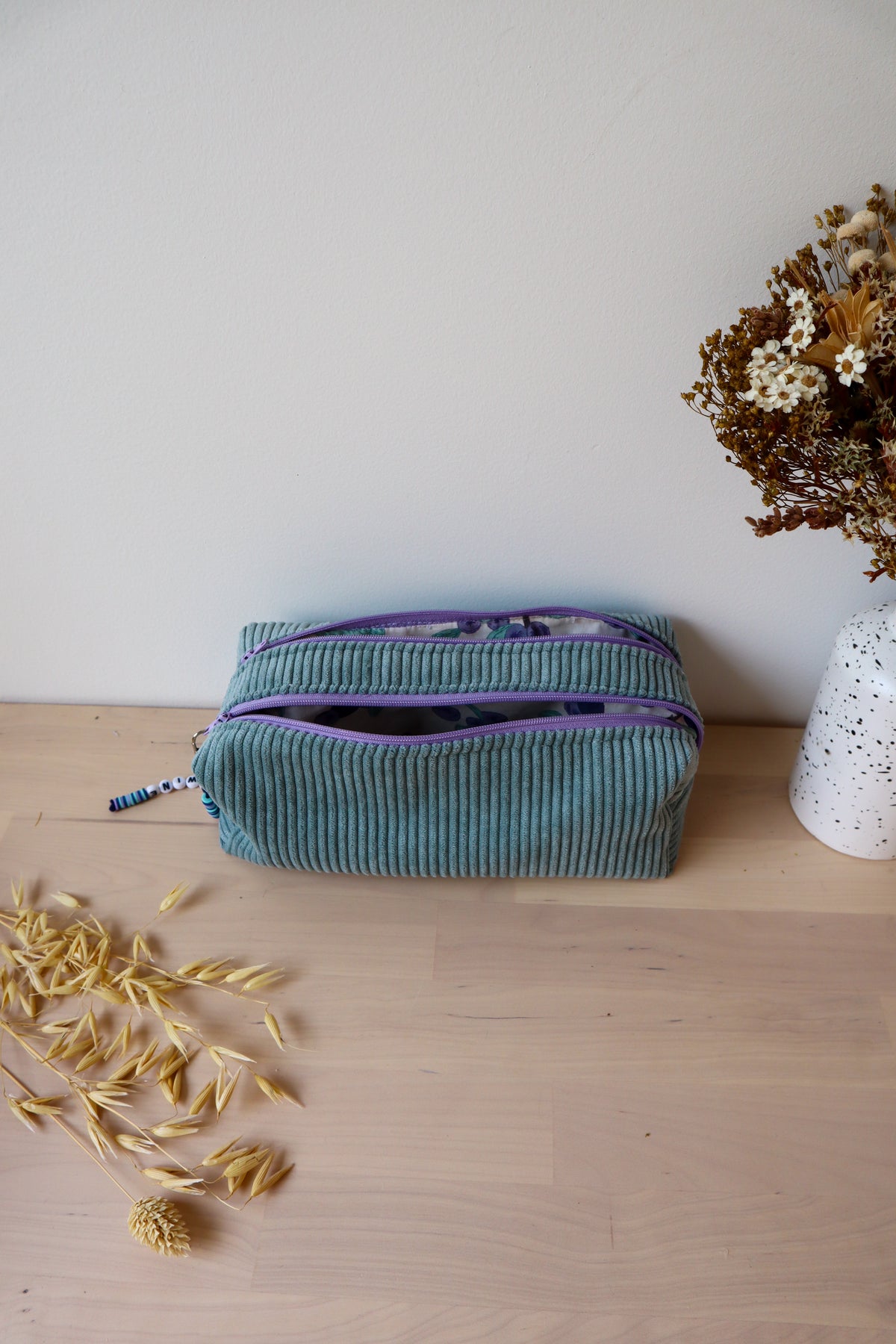 Trousse double velours personnalisable