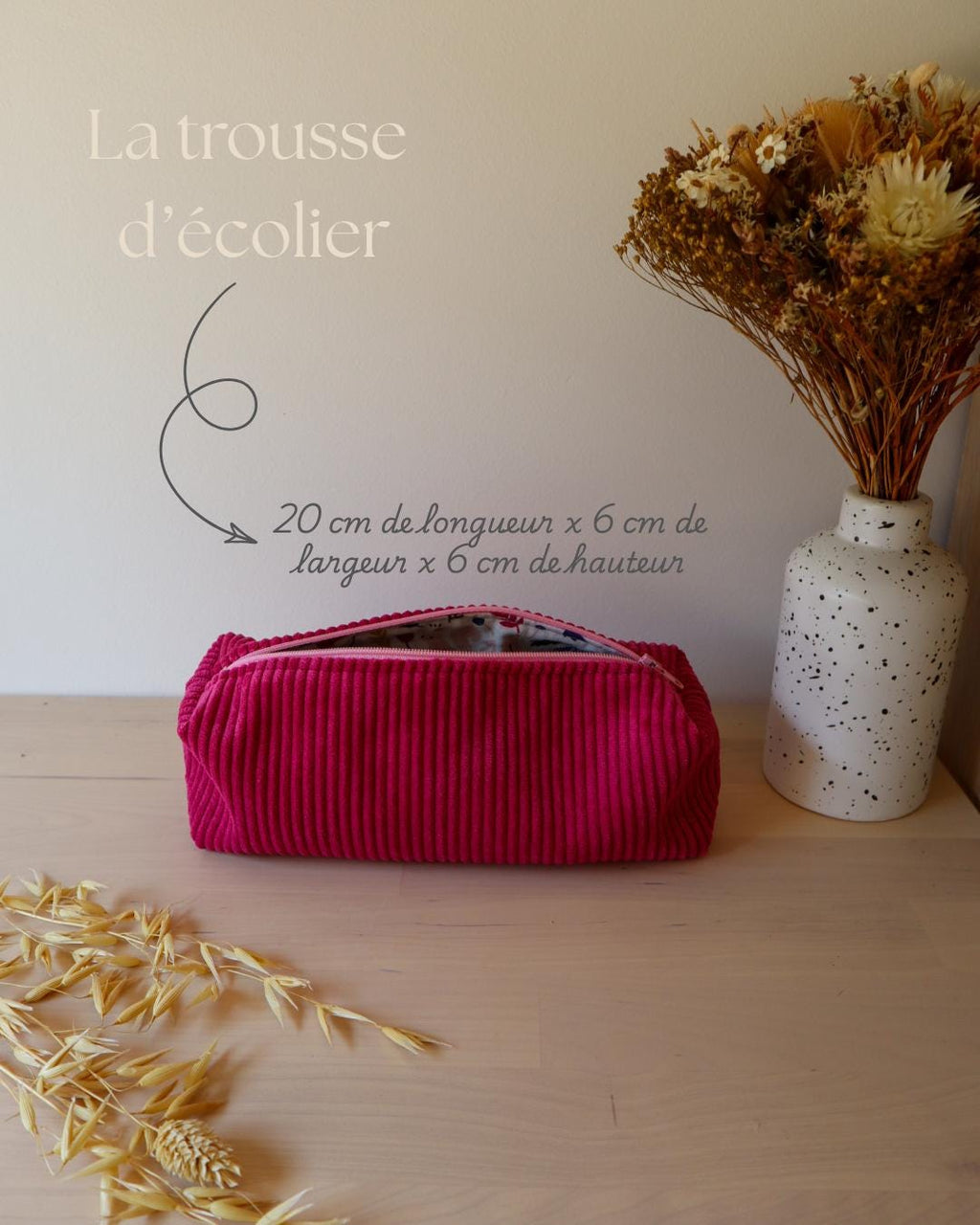 Trousse d'écolier fait main